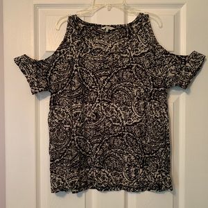 Lucky Brand top with peekaboo shoulders